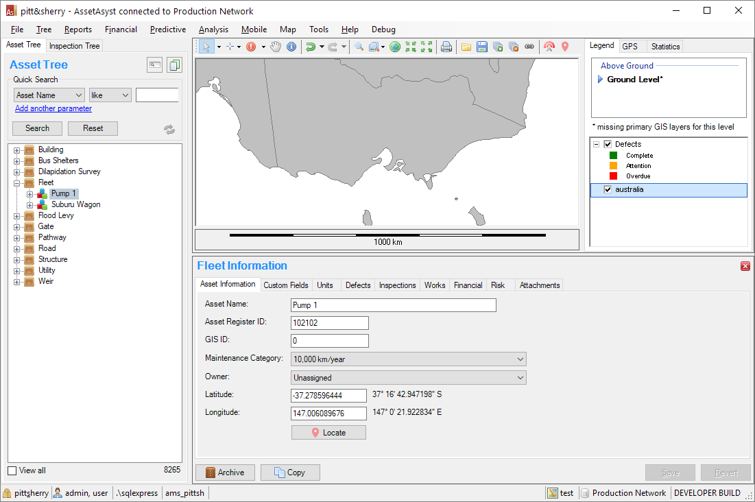 Custom Asset with GPS User Interface