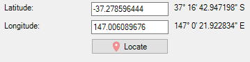 Latitude and Longitude with Locate Button
